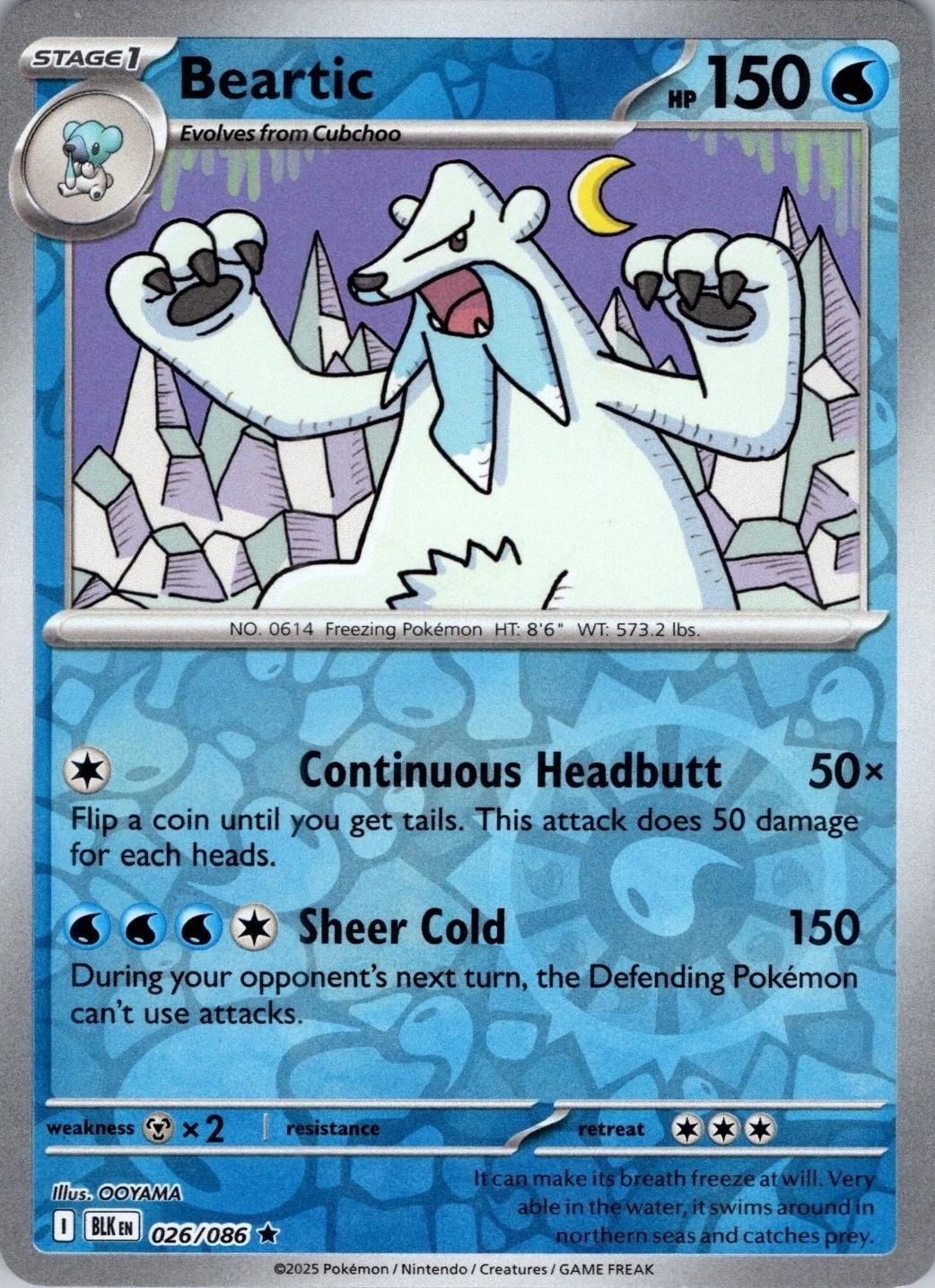 Black Bolt Beartic #26/86 reverse holo